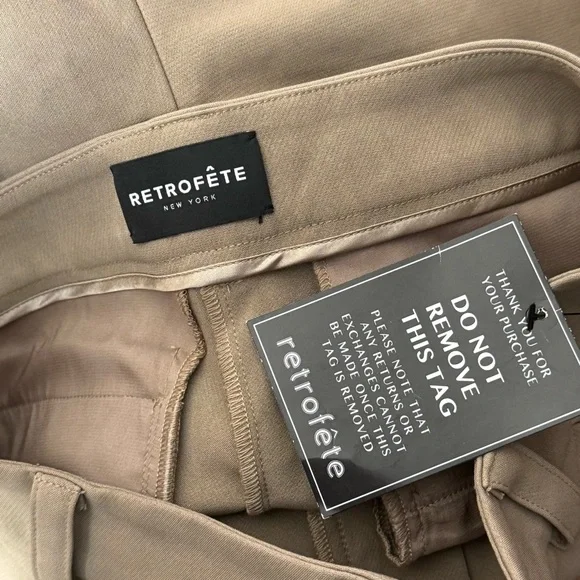 NWT RETROFETE 90s Taupe Grommet Strap Cargo‎ Pocket Rekaxed Bermuda Shorts Small - Picture 4 of 5